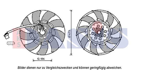 AKS DASIS Sajūgs, Radiatora ventilators 028002N